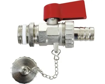 Obrázek produktu pro Kulový kohout vypouštěcí s teflonovovým krytem 1/2", niklovaný