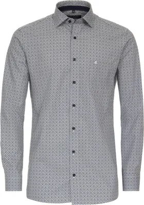 Produktbild von CASAMODA Herren Businesshemd Langarm Kent Comfort-Fit Druck Grün 47