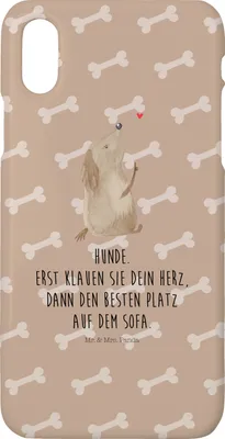 Produktbild von Mr. & Mrs. Panda Iphone 10 Handyhülle Hund Liebe - Hundeglück - Geschenk, Handy, Hülle, Cover, Hunde, Sprüche, X, Herz
