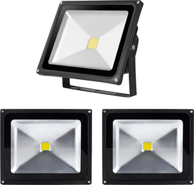 Produktbild von Greenmigo 3x 50W LED Fluter Strahler Gartenlampe Kaltweiß Kaltweiss Licht mit Schwarz Aluminium Gehäuse Wasserdicht IP65 85-265V