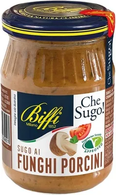 Obrázek produktu pro Biffi Sugo Funghi Porcini italská rajčatová omáčka s houbami 190 g