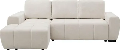 Produktbild von Ecksofa mit Schlaffunktion - Ecke links - Chenille - Beige - KOUMALO