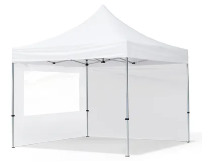Zdjęcie produktu dla 3x3 m Namiot Ekspresowy, ECONOMY Alu 32mm, ze ścianami bocznymi, okna panoramiczne, biały