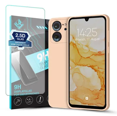 Produktbild von Hülle für Xiaomi 13T / Xiaomi 13T Pro mit 9H Displayglas Displayschutz Case Cover Bumper Smartphone Softgrip Schutzhülle Farbe: Rosa