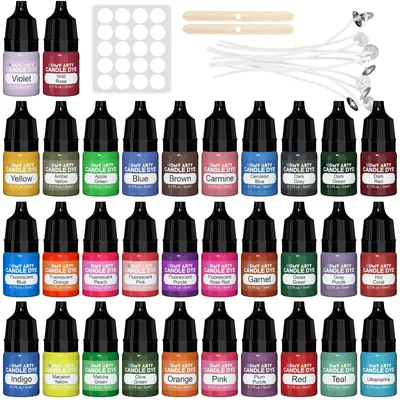 Immagine prodotto di Coloranti liquidi per candele, disponibili in 32 colori, ideali per progetti creativi