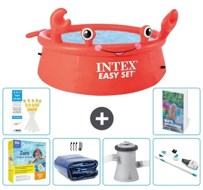 Productafbeelding van Easy Set Zwembad Rond - Krabbenmotief - 183x51 cm - 5-delig S39