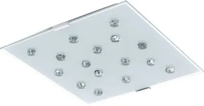 Produktbild von LED Deckenleuchte, Glas satiniert, Stahl, weiß, L 29 cm