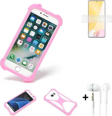 Produktbild von K-S-Trade Bumper + Kopfhörer kompatibel mit Xiaomi 12 Lite Handy Hülle Schutzhülle Silikon Schutz Hülle Cover Case Silikoncase Silikonbumper TPU