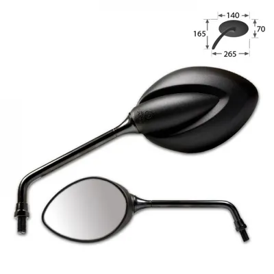 Immagine prodotto di Specchio universale Strato nero ABS Coppia