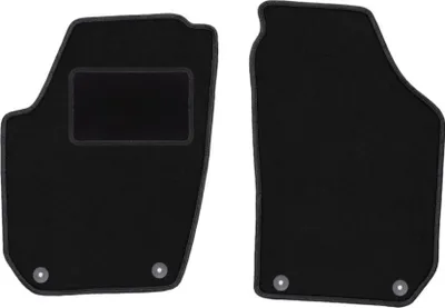 Immagine prodotto di Wielganizator tappetini auto velours anteriori adatto per Skoda Fabia II (2007-2014, hatchback, station wagon) neri, set 2 pz, con fissaggi