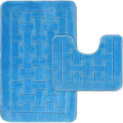 Produktbild von s 2-teiliges Antirutsch-Badmatten-Set für das Badezimmer