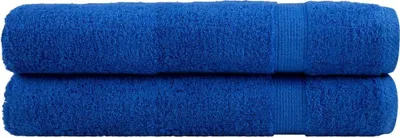 Image de vidaXL Serviettes Premium SOLUND 2 pcs. Bleu 100x200 cm 600 g/m
