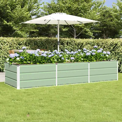 Produktbild von "Schlussverkauf" Pflanzkübel im Garten - 1 pc - Blumenbeet/Gartenbeet - Grün 240x80x45 cm Stahl  C13570