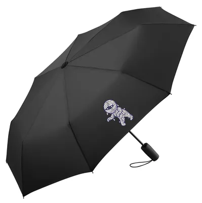 Produktbild von Huuraa Regenschirm Mumie Comic 98cm Schwarz Sturmfest Taschenschirm Geschenkidee