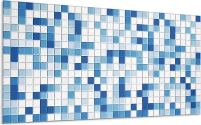 Produktbild von Mosaik In Blautönen – Selbstklebende Fliesen – Wandverkleidung – Wandpaneel – PVC Fliesen – Vinylflisen – PCV Flisen – Selbstklebend – Wanddeko – 6 Stück 60 x 30 cm