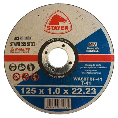 Productafbeelding van Doorslijpschijf Stayer voor metaal O 125 x 1 x 22-2 mm - T41 - STANDAARD