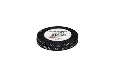 Immagine prodotto di Nastro di raso a pois nero 6mmx22m 2pz