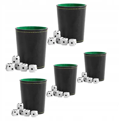 Produktbild von Hengbird Leder Würfelbecher Set – Party-, Familien- & Reisespiel