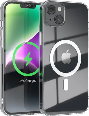 Produktbild von EAZY CASE Clear MagSafe Case für Apple iPhone 14 Plus, Qi-Charging, Silikon mit Kameraschutz, Bumper Case in Transparent