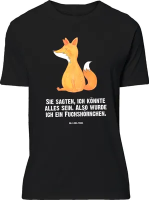 Produktbild von Mr. & Mrs. Panda Größe XL T-Shirt Einhorn Wunsch - Schwarz - Geschenk, Fuchs, Fuchshörnchen, Unicorn, mit Spruch, Einhörner, Füchse, Unicorns, Tshirt, Shirt