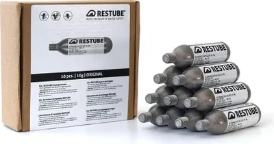 Image de RESTUBE Original CO2 Cartouches de rechange 16g système de sécurité gonflable 10 pièces