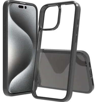 Produktbild von Mobigear Crystal Schutzhülle für das iPhone 16 Pro Max, Hartschale, Rückseite - Schwarz