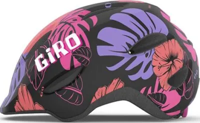 Obrázek produktu pro Přilba Giro Scamp - černá mat, vzor květiny - Velikost XS (45-49 cm)