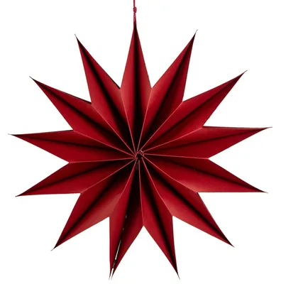Produktbild von Großer Papierstern dunkelrot - Weihnachten Deko zum Aufhängen 30,5 cm