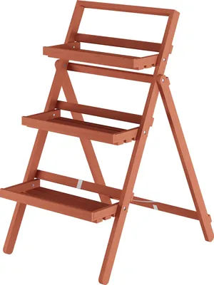 Produktbild von Kräuterregal Blumentreppe Massivholz Buche dunkel klappbarer Blumenständer 90.91-01-D