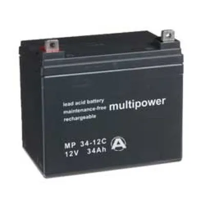 Zdjęcie produktu dla Akumulator kwasowo-ołowiowy Multipower MP34-12C 12 V 34 Ah