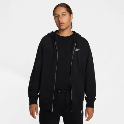 Produktbild von Nike M Nk Club Ft Fz Hoodie Black/Black/White Black/Black/White L