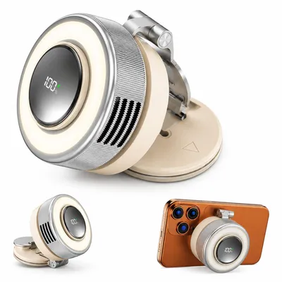 Produktbild von Clip Ventilator Mini USB, tragbarer 360° drehbarer Ventilator, leise 5 Stufen, 2000mAh Akku, kabellos wiederaufladbar für Büro & Outdoor