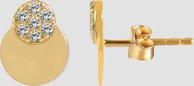 Produktbild von Gold Ohrstecker, 333er (8 Karat) o. 375er (9 Karat), Gelbgold, Zirkoniabesatz