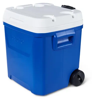 Produktbild von IGLOO Laguna 60 Kühlbox 56L – Große Passiv-Kühlbox mit Rollen & Teleskopgriff – Robuste Isolierbox für Camping, Strand & Freizeit, ideal für Getränke