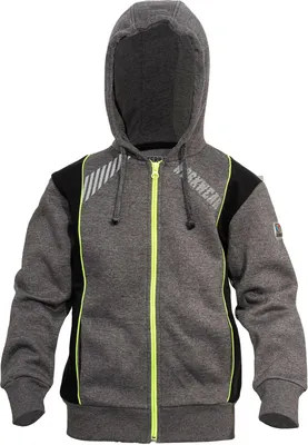 Produktbild von Kinder Sweatjacke schw.grau/limette Gr. 140