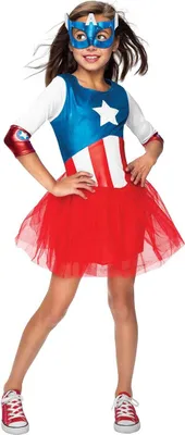 Produktbild von Captain America Mädchen Kindergröße: 116