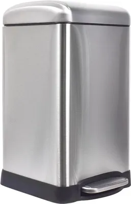 Produktbild von Perel Metall-Tretmülleimer mit herausnehmbarem Eimer, fester Stand und rutschfeste Pedale, ideal für