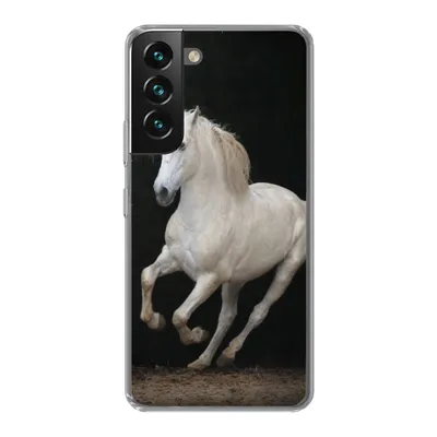Produktbild von MuchoWow® Handyhülle Schutzhülle Hülle für Samsung Galaxy S22 Plus Pferde - Schwarz - Porträt Silikon Softcase Handy Hülle - Schutzabdeckung