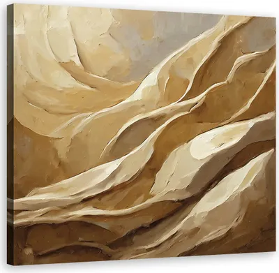 Produktbild von Leinwandbild Beige Boho-Abstraktion 30x30 Feeby Beige bild für die wand bereit zum aufhängen