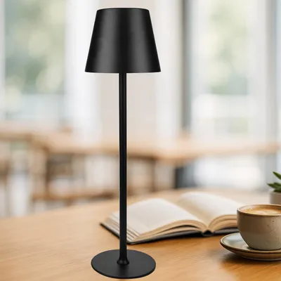Obrázok produktu pre Bezdrôtová stolová LED lampa - Dobíjacia lampa s dotykovým ovládaním - čierna