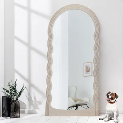 Produktbild von Extravaganter Rundbogen Design Spiegel 160x80cm FORMOSA greige