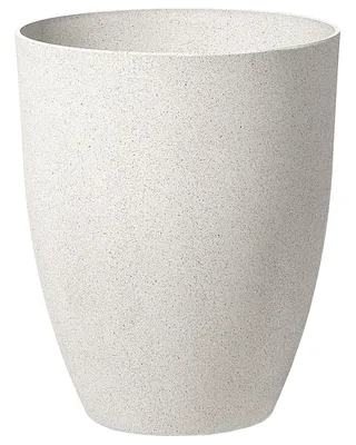 Produktbild von BELIANI Blumentopf Creme 43 x 43 x 52 cm aus Steingemisch Rund Modernes Design