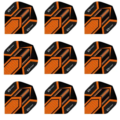 Produktbild von Datadart | HEX | Dart Flights | Standard | 100 Mikron | Orange | 3 Sets = 9 Stück