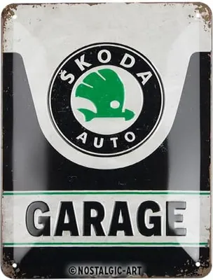 Produktbild von Nostalgic-Art - Blechschild 15x20 cm - Skoda - Garage