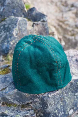 Produktbild von Wikinger Kappe aus Wolle - Grün L/XL
