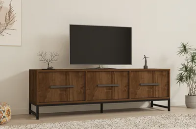 Produktbild von Skye Decor, Melody - Walnut, Fernsehtisch, Nussbaum, 100 % MELAMINBESCHICHTETE SPANPLATTEN, 160 x 40 x 50 cm
