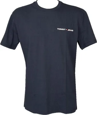 Immagine prodotto di T-shirt uomo TOMMY JEANS manica corta girocollo puro cotone logo ricamato articolo DM0DM16878, M, Cotone 100%