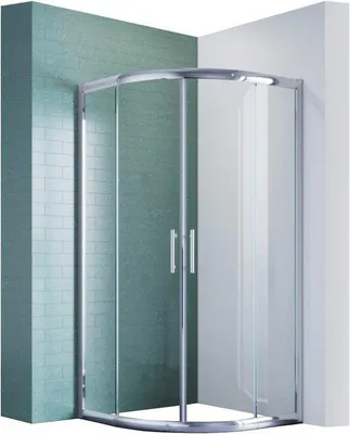 Produktbild von Runder Duschkabine 90x90 cm mit Schiebetür - Viertel Rund Design