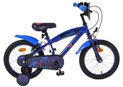 Produktbild von Superman Kinderfahrrad - Jungen - 16 Zoll - Blau - Zwei Handbremsen