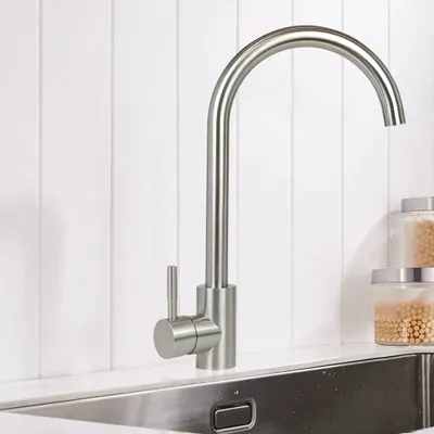 Obrázek produktu pro ZMH Kuchyňská Baterie Kuchyňský Vysokotlaký Mixér Dřezový Mixér z Nerezové Oceli 360° Otočný Mixér Jediná Rukojeť Dřezového Mixéru